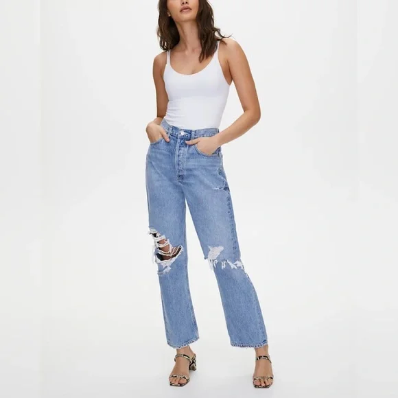 Agolde 90s blue ripped jeans!! - Picture 2 of 6